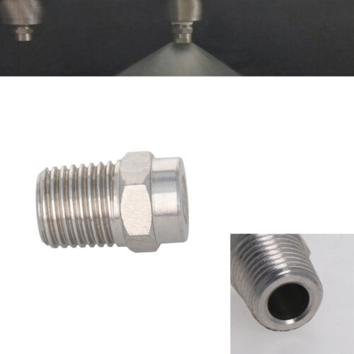 1/4NPT Spray Tip Pressure Nozzle Stainless Steel 1.2mm Orifice Dia 0-40 Degree