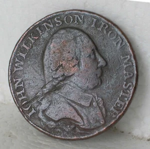 Great Britain 1790 John Wilkinson - Iron Master Copper Half Penny Token - Picture 1 of 2