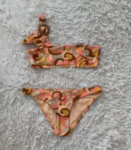 NWT Zimmerman Mae tie shoulder bikini set in swirl sz 2 (6-8) - Picture 1 of 10