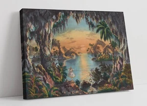 FEE GROTTE ZUHAUSE SCHLAFZIMMER DEKOR LEINWAND KUNSTWERK BILD DRUCK - Bild 1 von 2