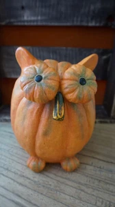Búho calabaza resina otoño Halloween - Imagen 1 de 9