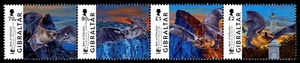 Gibraltar 2017 WWF - Bats Complete Mint MNH Set Strip SC 1649a-d - Picture 1 of 1