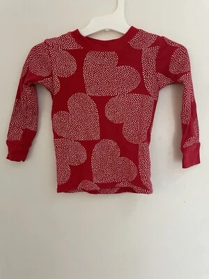 Top PJ Carter's Bebé Niña Pequeño Punto Blanco Corazón 100% Algodón Manga Larga Rojo 18M Foto 1 de 4