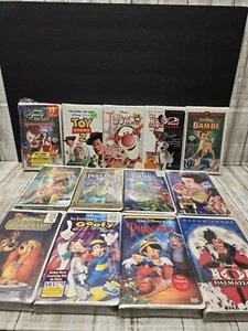 New Sealed Lot of 13 Walt Disney VHS Tapes Clamshell - Goofy, Bambi, Tarzan, 101 - Picture 1 of 24