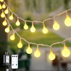 100Ft Globe String Lights Indoor Outdoor Waterproof, 200 LED Christmas Fairy Lig - Picture 1 of 8