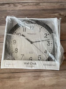 Main Stays 8.78 Inch Diameter Wall Clock Decoration Time Telling Black - Picture 1 of 2