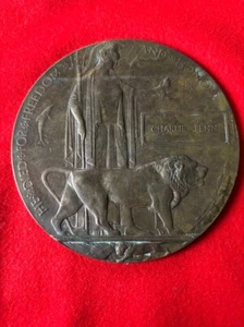 WW1 Memorial Plaque / Death Penny / Widow's Penny to BENN - Picture 1 of 3