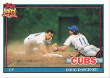 1991 Topps Baseball Doug Dascenzo Chicago Cubs #437