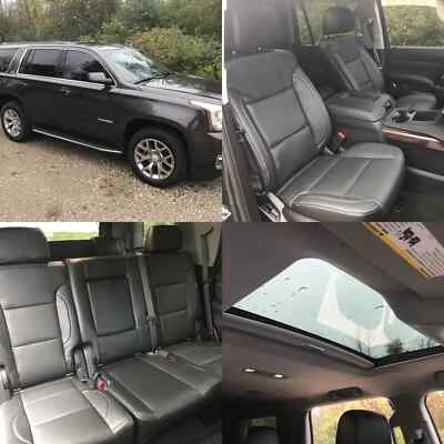 GMC Yukon 2016 2017 kit de asientos de cuero negro nuevos cucharones de 3 filas perforados Foto 1 de 4