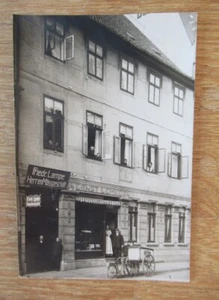 Altes Foto vermutlich Hameln Bäckerstraße 34 um 1910 / Geschäft Lemke und Lampe - Bild 1 von 3