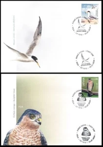 Latvia 2024 (11) - Birds of Latvia - Little Tern - Sparrowhawk (un. FDC) - Picture 1 of 3