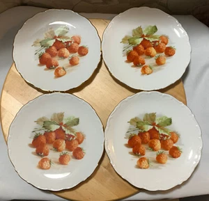Lot 4 Vintage Schumann Arzberg Bavaria Bread Salad / Plates 7.5" - Strawberries - Picture 1 of 3