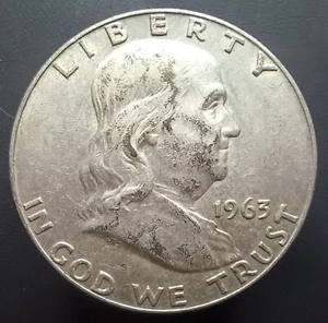 Medio dólar Franklin 1963-D. #0402 - Imagen 1 de 2
