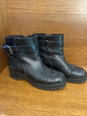 Botas de cuero negras Marni HGA Moto Boot Foto 1 de 4