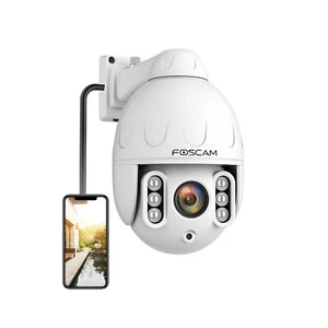 Foscam SD4 2K Outdoor 2.4/5gHz WiFi PTZ Security Camera - Picture 1 of 8