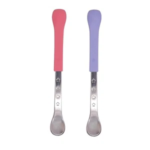 Nuby 2 In 1 Hot Safe Feeding Spoons 2 Pack - Picture 1 of 5