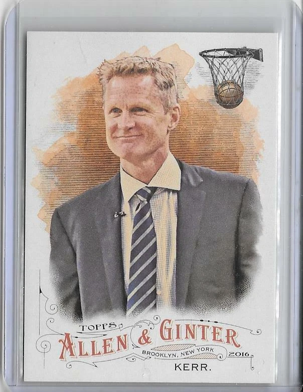STEVE KERR 2016 TOPPS ALLEN & GINTER #1/1 MASTERPIECE -WARRIORS -BULLS!! - Image 1 of 1