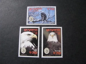 Guyana Stamps Bald Eagle Issues Never Hinged Unused - Picture 1 of 5
