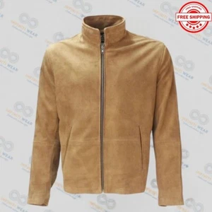 Men's Daniel Craig James Bond Spectre Morocco Blouson Jacket- Brown Suede Jacket - Picture 1 of 3