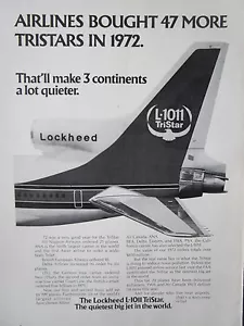 2/1973 PUB LOCKHEED L-1011 TRISTAR AIRLINER AIRLINES ANA AIR CANADA BEA AD - Foto 1 di 1
