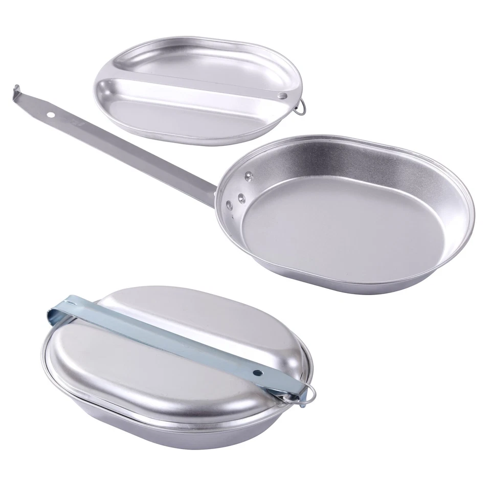 Mess Kit Camping Hiking Gi Style 3 Piece Lightweight Basic Aluminum Rothco 133