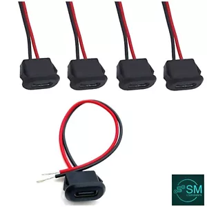 5 X Female USB-C Socket 2 Pin Connector USB-C Type Charging DIY Project Jack - Picture 1 of 5