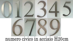 NUMERO CIVICO IN ACCIAIO - h 20 cm - Imagen 1 de 17