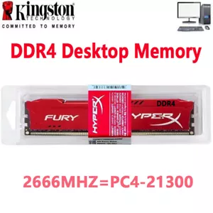 HyperX FURY DDR4 16GB 1X16GB 2666 PC4-21300 Desktop RAM Memory DIMM 288pin 1.2V - Picture 1 of 9