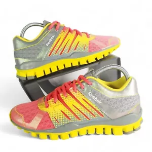 Reebok Realflex Fitframe Strength TR Training Pink Coral/Yellow V45962 Women's 8 - Picture 1 of 11