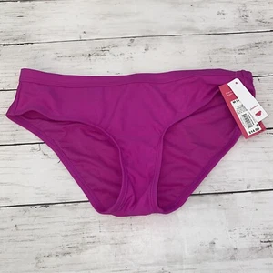 Xhilaration Bikini Bottom Womens Medium Berry Purple Fuchsia Solid Cheeky NEW M - Picture 1 of 5