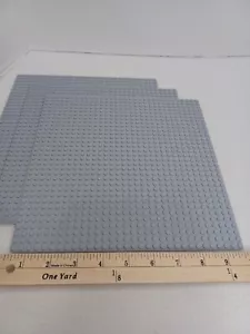 Building Block Base Plate 32x32 Dots Studs Base Plates 10"x10" Grey - LOT OF 3 - Picture 1 of 12