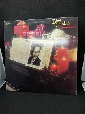 BING CROSBY Christmas Classics VG+ Vinyl LP  1977 - Image 1 of 4