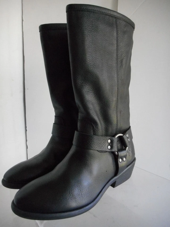 FRYE PHILLIP ARNÉS ALTO Whisky Guijarro Grano Completo Cuero Bota Juventud 5 Niños Foto 1 de 4