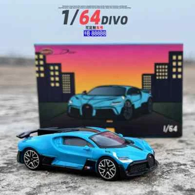 JKM 1 / 64 Bugatti Diwo metal car model scale diescast children's toy sports car - Image 1 of 4