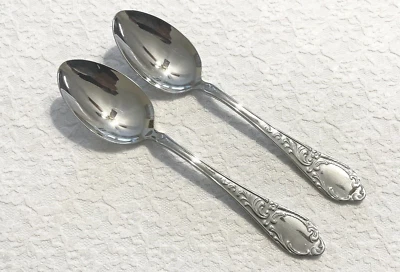 (2) Carl Mertens MARIA THERESIA 18/10 Stainless Serving Spoons ~ Germany - Image 1 of 4