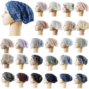 Lace Hijab Women Wrap Inner Caps Muslim Underscarf Turban Hair Loss Hats Scarf - Picture 1 of 48