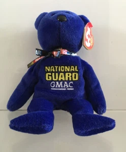 Casey Mears #25 TY BEANIE BABY NASCAR BLAU PLÜSCH NATIONALGARDE GMAC BÄR mit Etikett - Bild 1 von 4