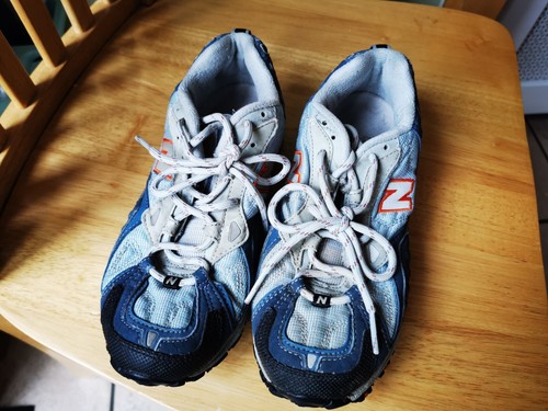 NB New Balance Blu Grigio Scarpe da Ginnastica Sneakers UK 3