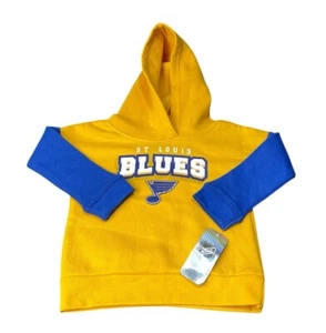 St. Louis Blues NHL Hooded Yellow & Blue Unisex Sweatshirt Hoody Toddler 2T NEW - Picture 1 of 3