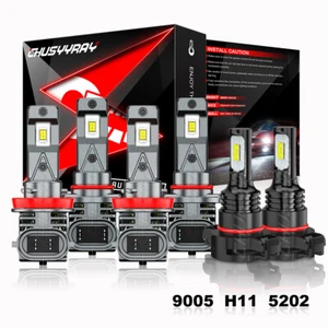 For Chevy Silverado 1500 2007-2015 - 6x 6000K LED Headlight Hi/Lo+Fog Bulbs Kit - Picture 1 of 11