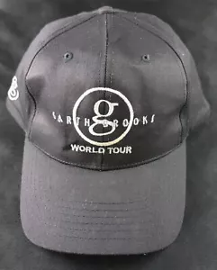 Garth Brooks World Tour Baseball Cap Hat Black or Dark Gray Snap Back - Picture 1 of 6
