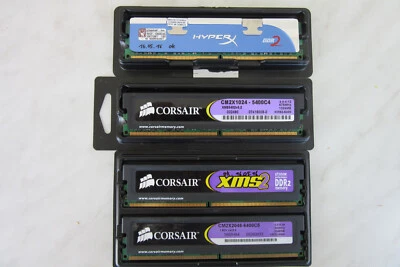 7 GB Ram 2x2 GB & 1x1 GB CORSAIR  XMS2 DDR2 PC2-6400 1x2GB Kingston HyperX DDR2 - Bild 1 von 4