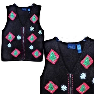 Crazy Horse Christmas Xmas Ugly Sweater Vest - Picture 1 of 5