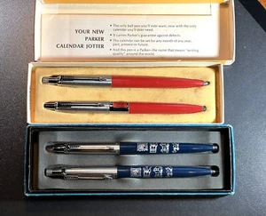 TWO Parker Jotter Balpoint & 0.5mm Pencil Boxed Sets - both Brass treads - Picture 1 of 5