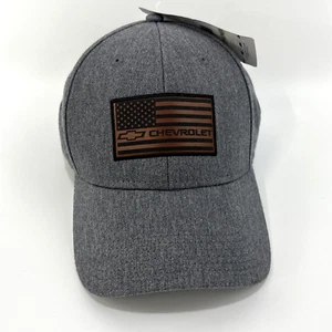 Cappello camionista sportivo Chevrolet Cruisin grigio uomo OSFM strapback toppa pelle nuovo con etichette - Foto 1 di 5