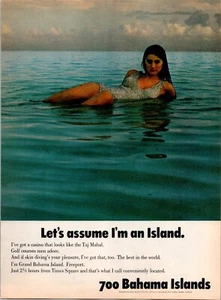VINTAGE 1969 GRAND BAHAMA ISLAND TRAVEL PRINT AD - Picture 1 of 1