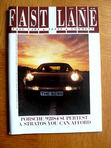 Fast Lane Magazine January 1987 + Lotus Esprit Poster, Porsche 928S4, Sierra's - Picture 1 of 1