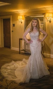 Essence of Australia Wedding Dress - Size 8 - Ivory and Blush - Picture 1 of 6