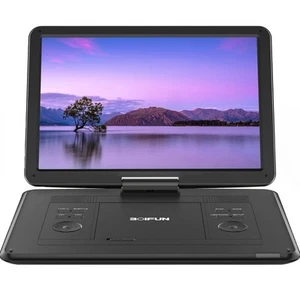 Open Box! Boifun 17.5" Portable DVD Player 15.6" Large Swivel Screen Sync TV - Picture 1 of 9