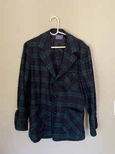 Pendleton Wool Shirt Jacket Blazer Black Watch Tarten Men’s Small - Picture 1 of 3